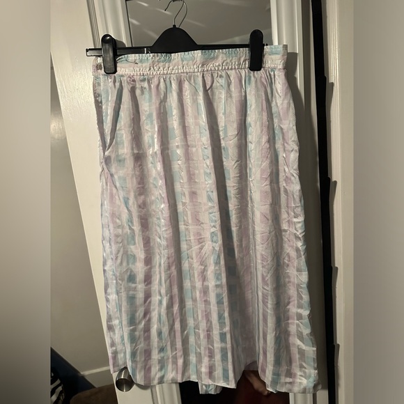 Evan Picone Women’s Pastel Striped Silk Long Skirt Bottom Sz 14 XL - Picture 3 of 8